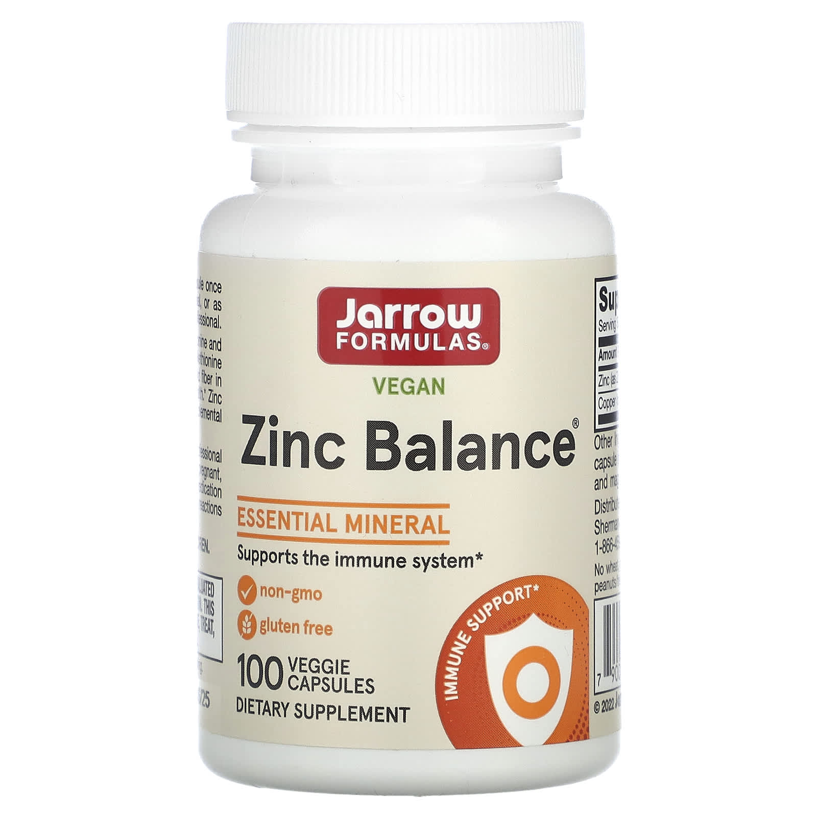 Zinc Balance - 100 cápsulas vegetais, Jarrow Formulas