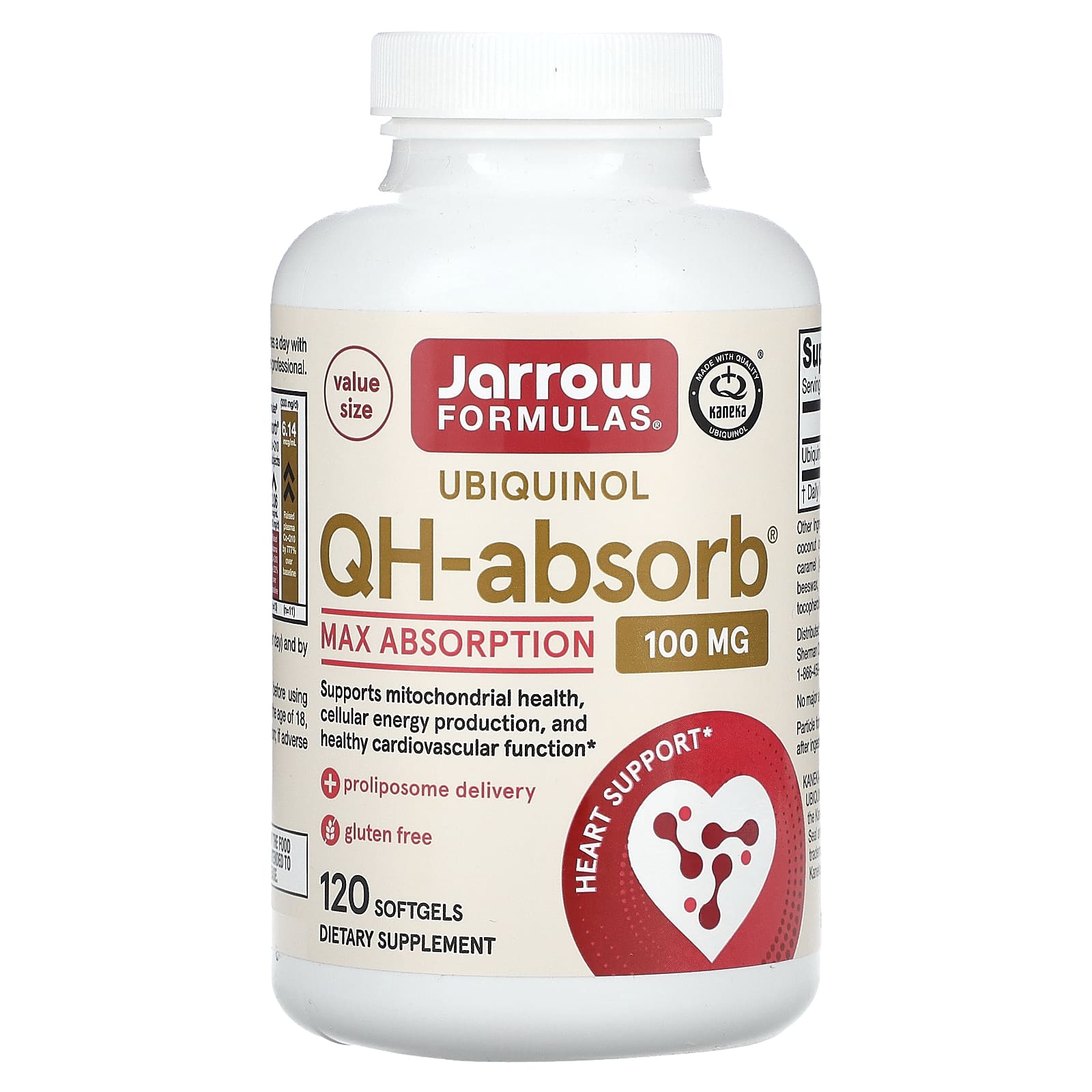 Ubiquinol QH-absorb (Ubichinol) 100 mg, 120 cápsulas, Jarrow Formulas