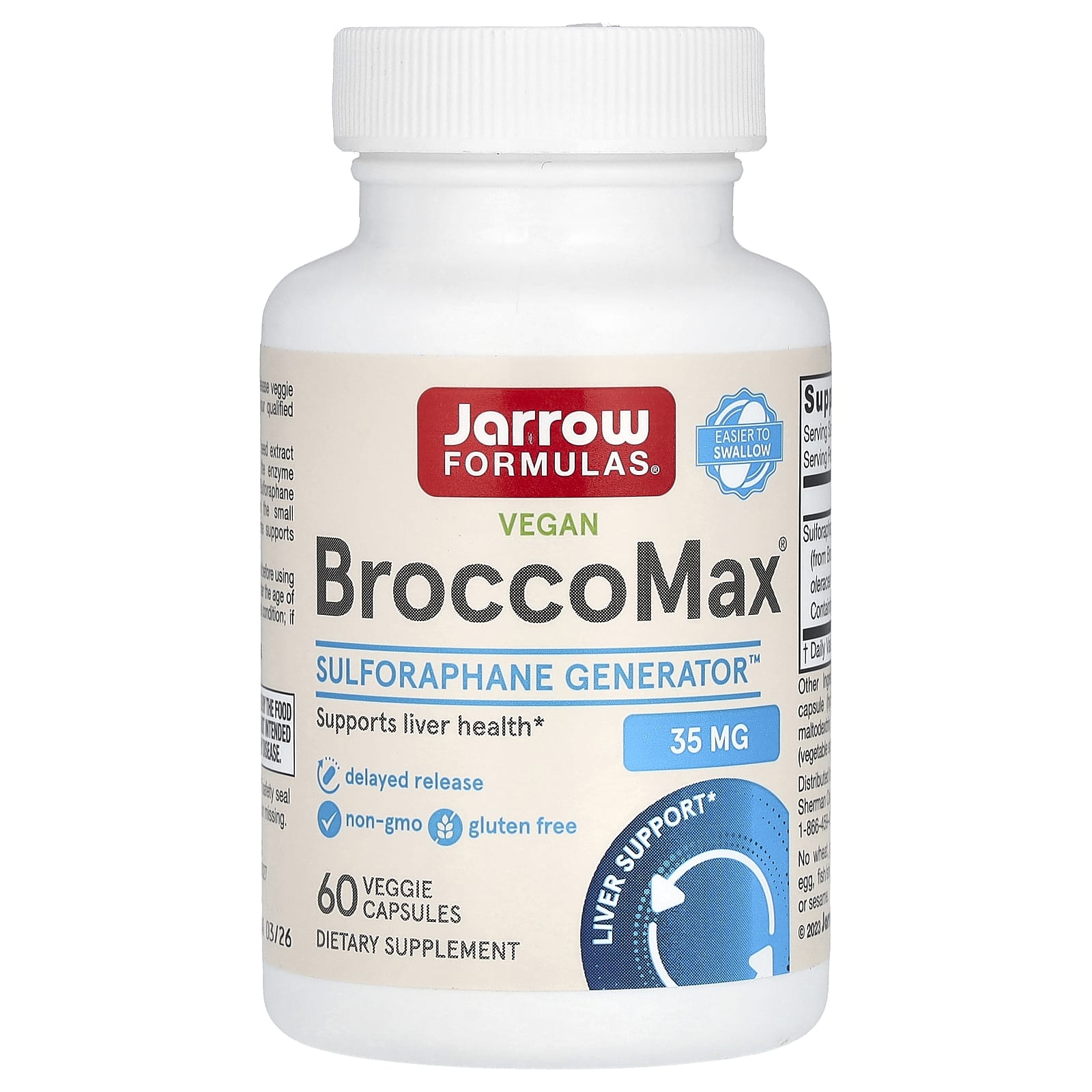 BroccoMax - 60 cápsulas vegetais, Jarrow Formulas