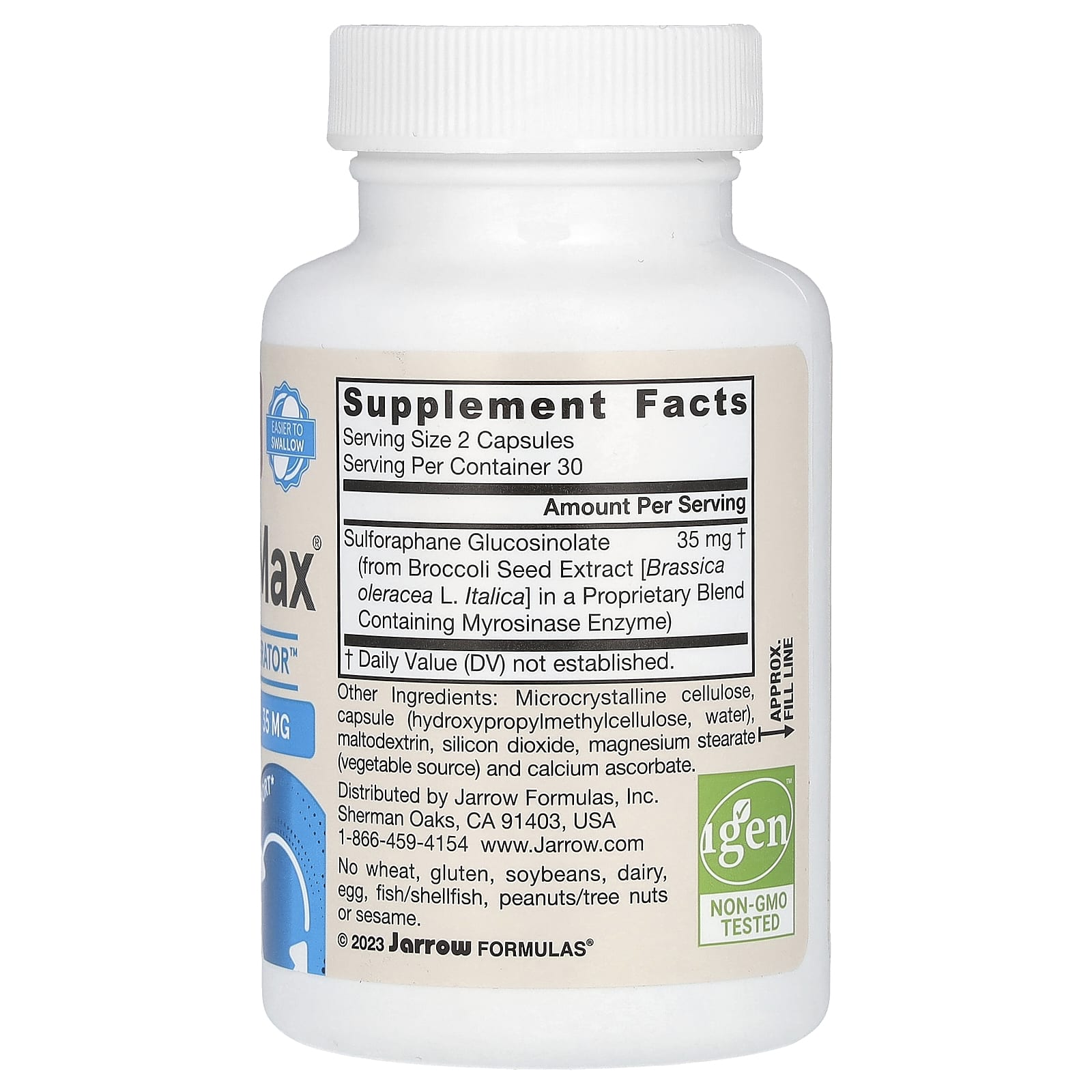 BroccoMax (Glucosinolato de Sulforafano) 35 mg, 60 Cápsulas, Jarrow Formulas