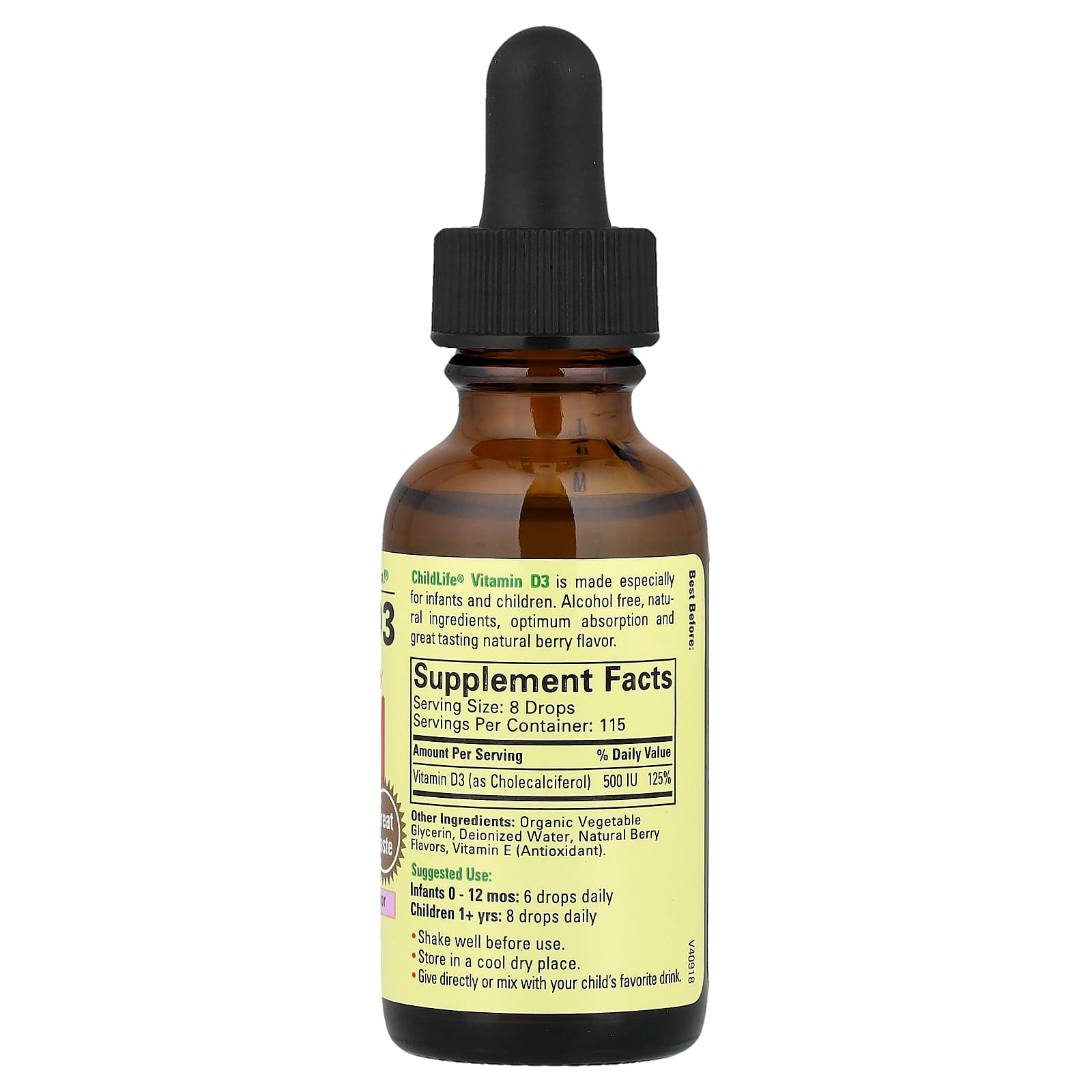 Vitamina D3, Frutas Vermelhas Naturais - 30 ml. - Child Life