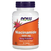 Niacinamida - 1000mg, 90 comprimidos, Now Foods