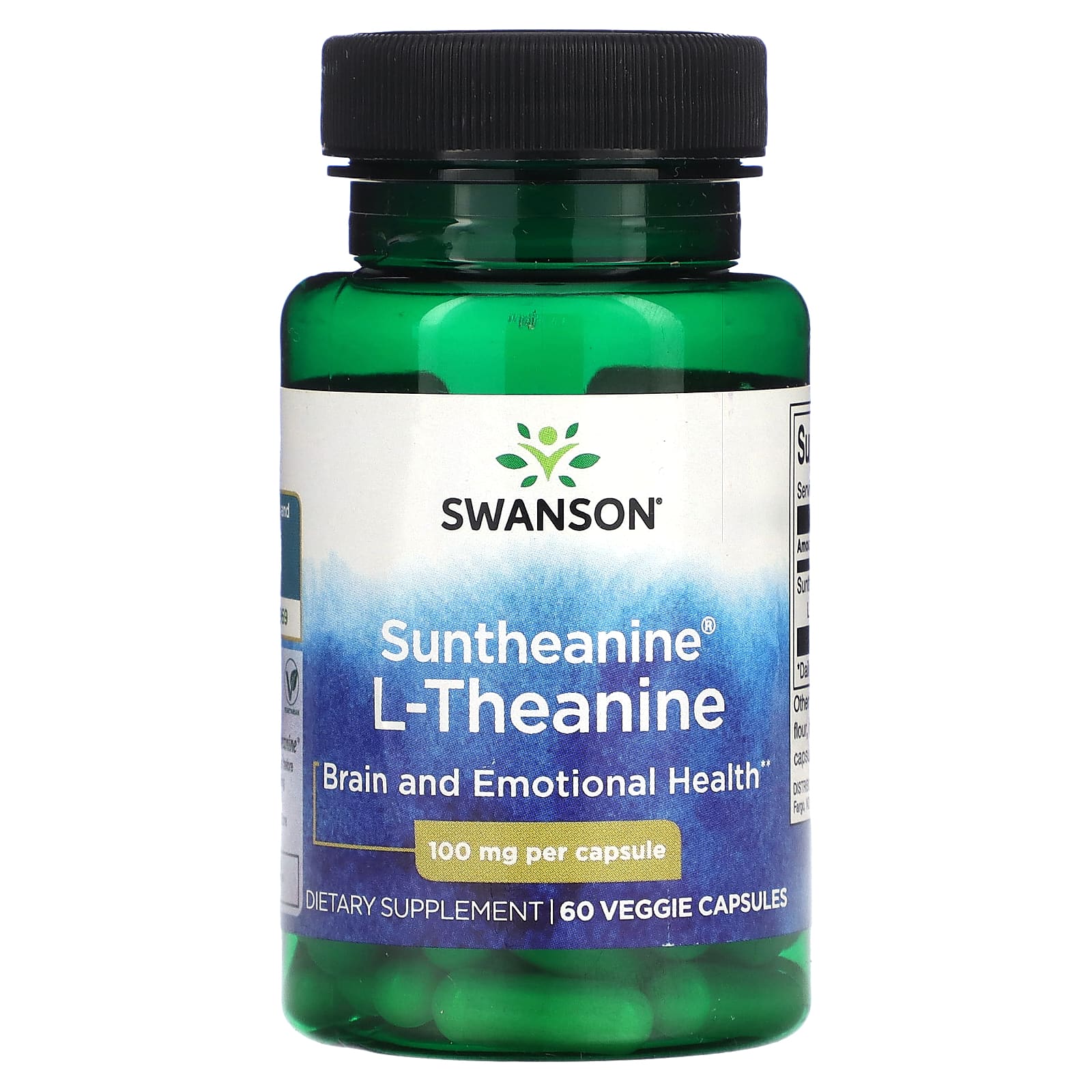 Suntheanine L-Teanina 100 mg, 60 Cápsulas, Swanson