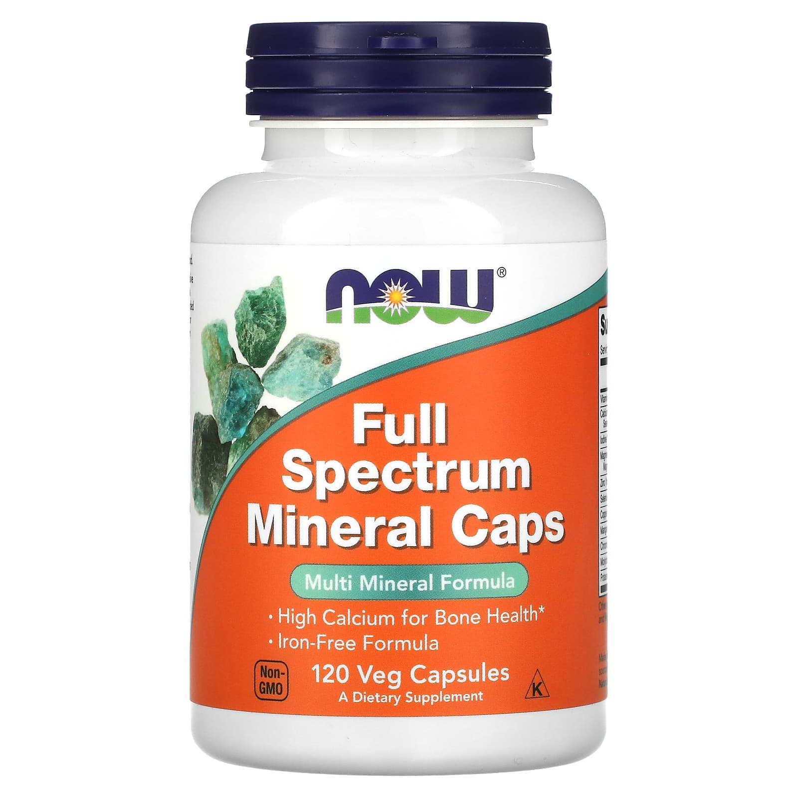 Minerais de espectro completo - sem ferro, 120 caps, Now Foods