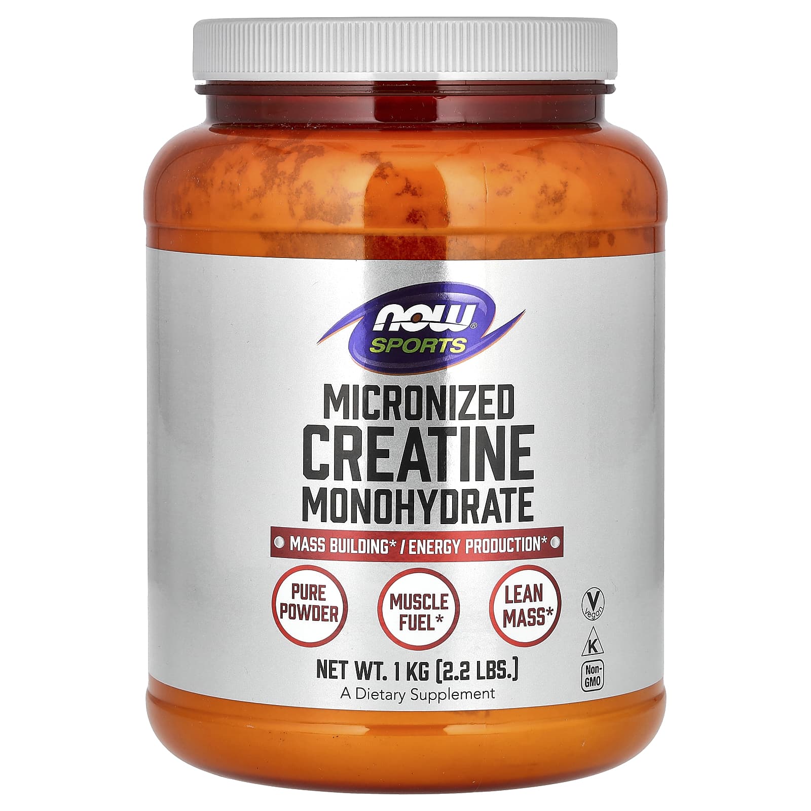 Monohidrato de Creatina Micronizada, 1000 gramas, Now Foods