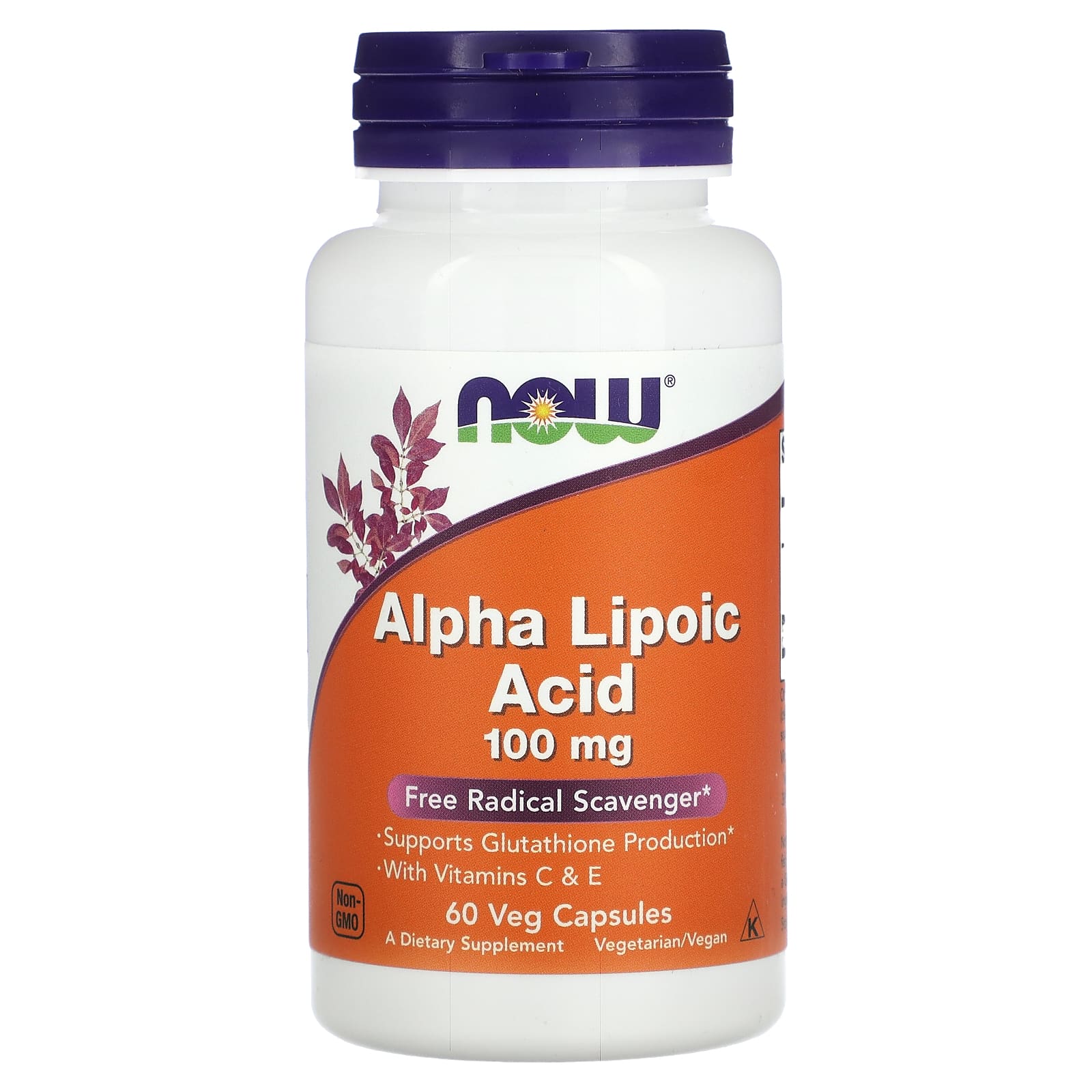 Ácido Alfa Lipóico com Vitaminas C e E - 100mg, 60 vcaps, Now Foods