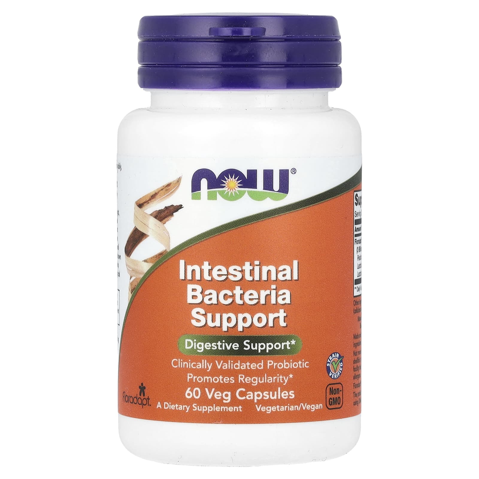 Suporte para bactérias intestinais, 60 vcaps, Now Foods