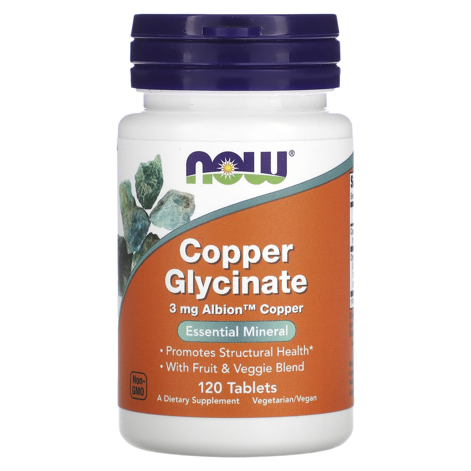 Glicinato de cobre, 120 comprimidos, Now Foods