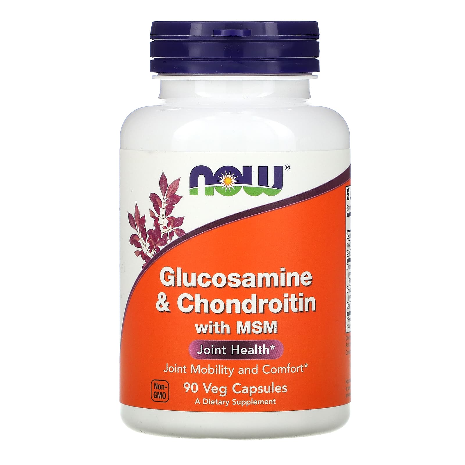 Glucosamina e Condroitina com MSM, 90 caps, Now Foods