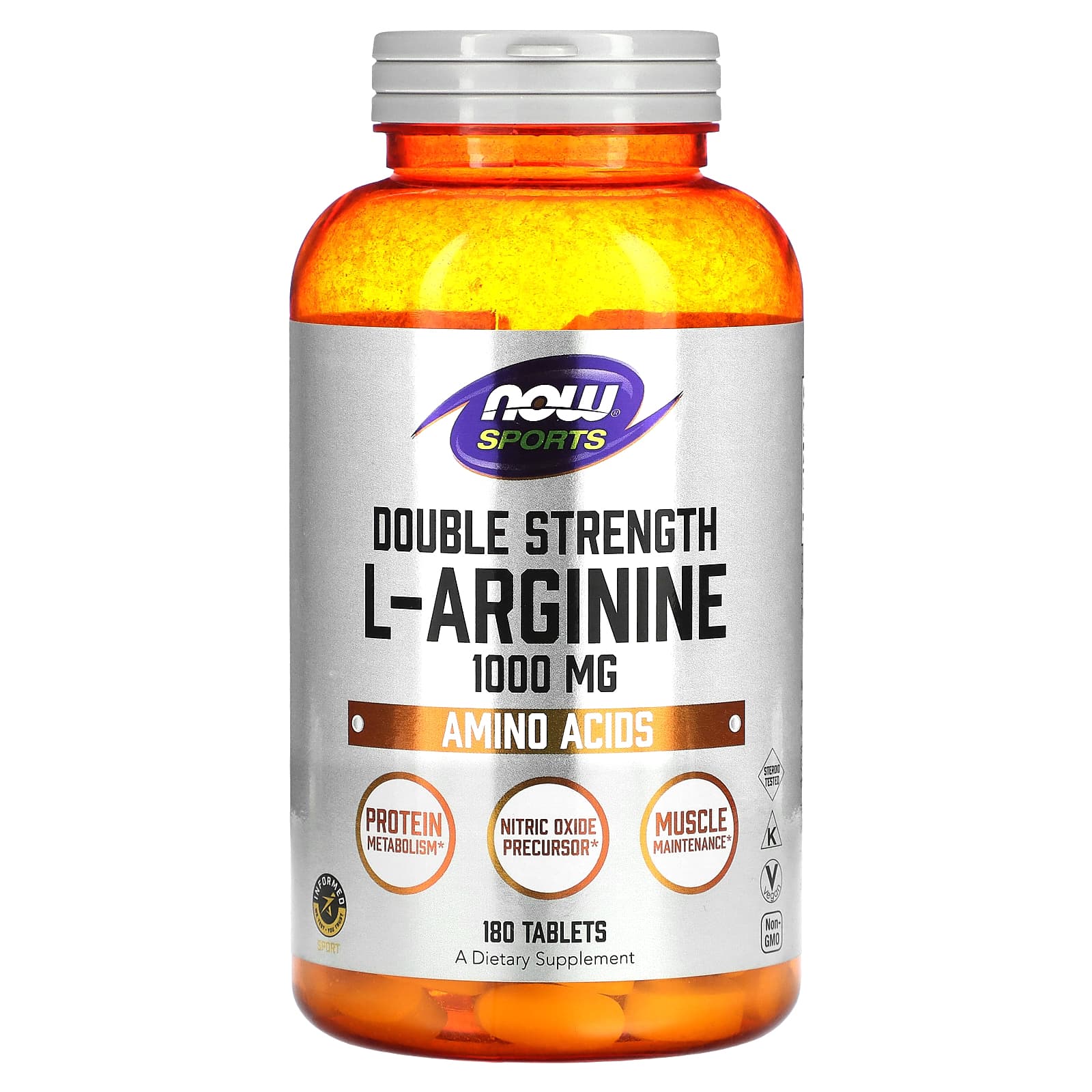 L-Arginina, 700 mg, 180 comprimidos, Now Foods
