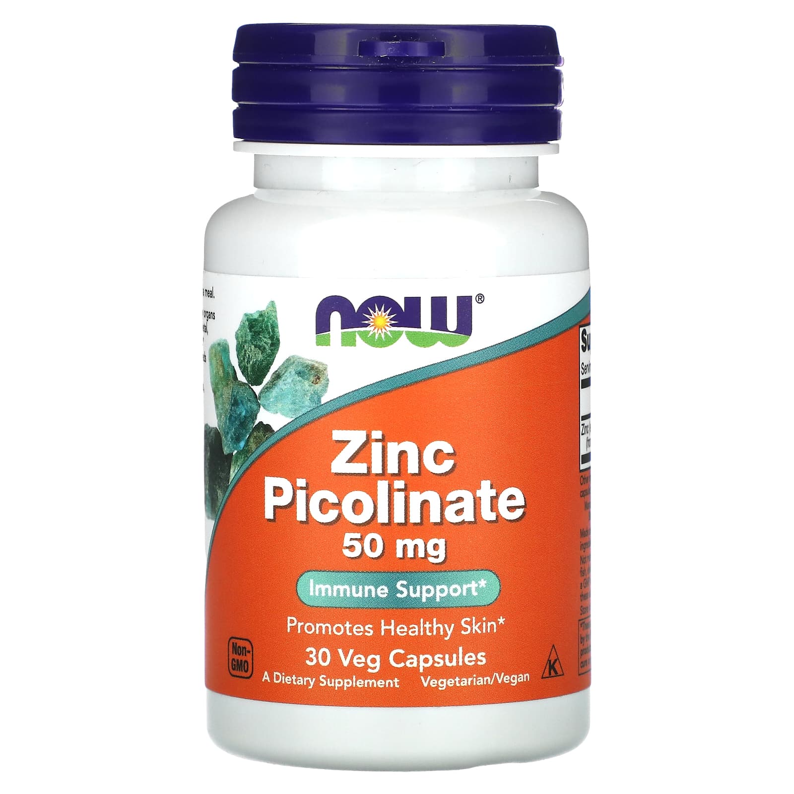 Picolinato de Zinco - 50mg, 30 vcaps, Now Foods