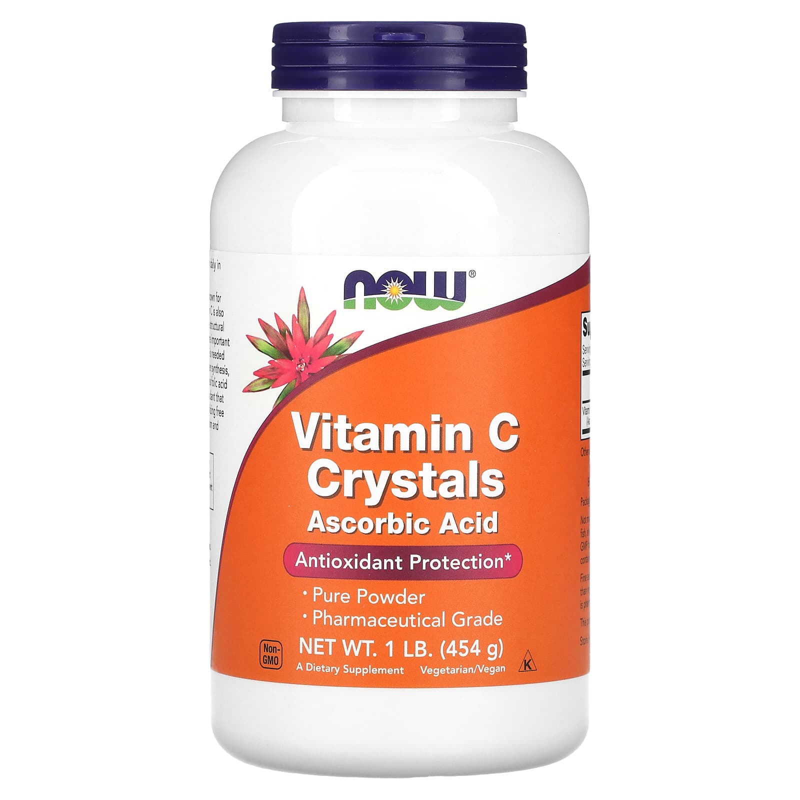 Cristais de vitamina C, 454 gramas, Now Foods