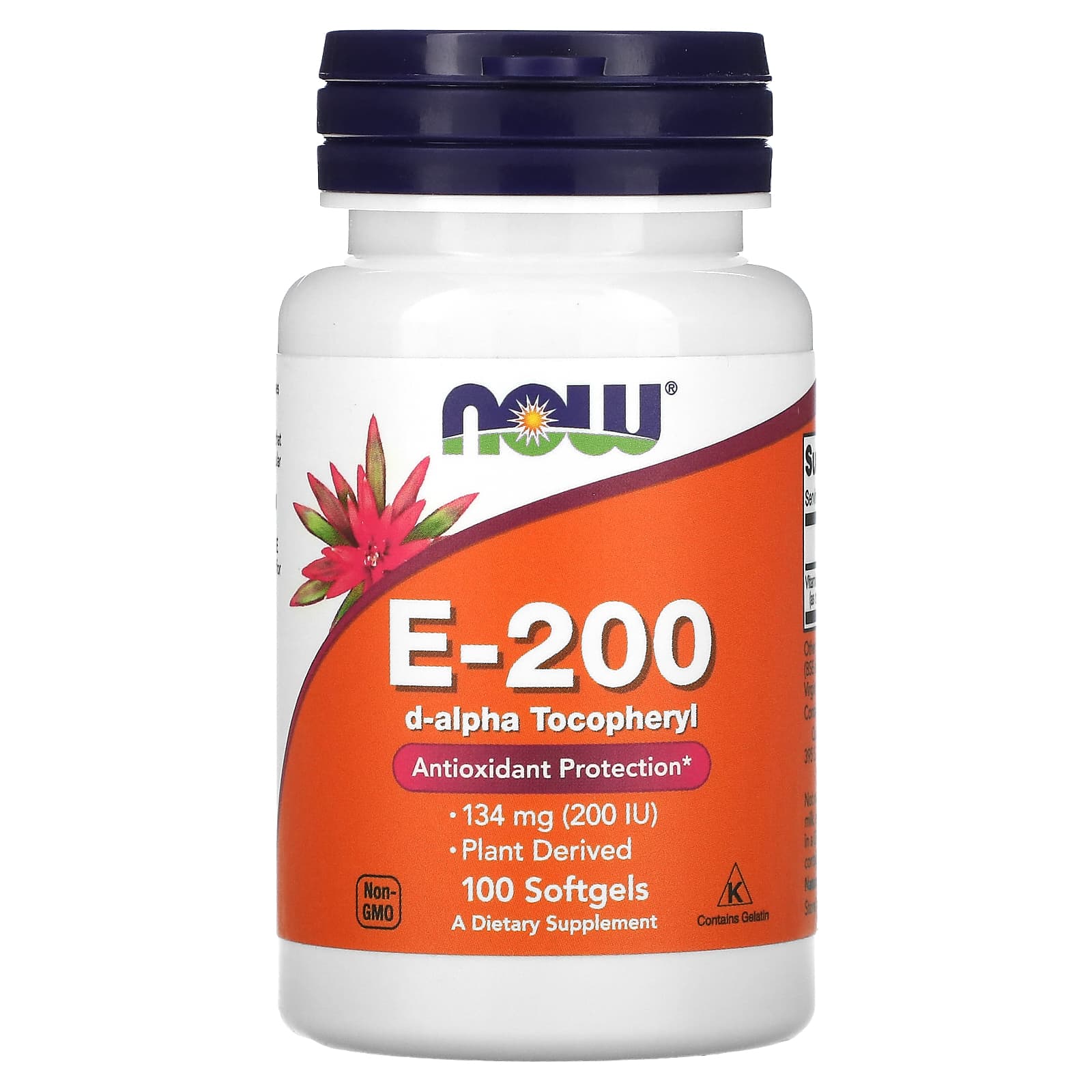 Vitamina E-200, Natural, 100 softgels, Now Foods