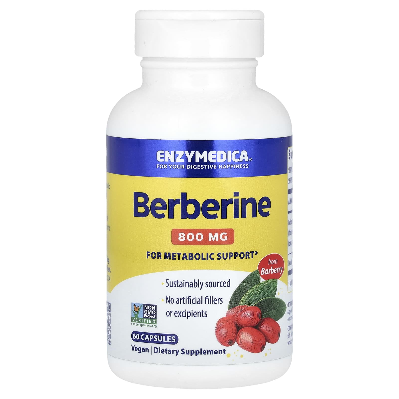 Berberina - 120 cápsulas - Enzymedica