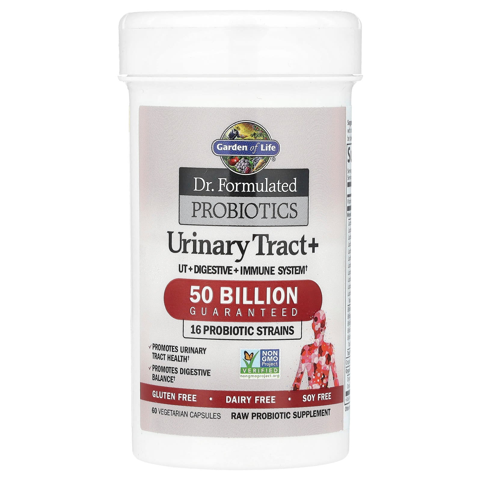 Probióticos Dr. Formulados para o Trato Urinário+ - 60 cápsulas vegetais, Garden of Life