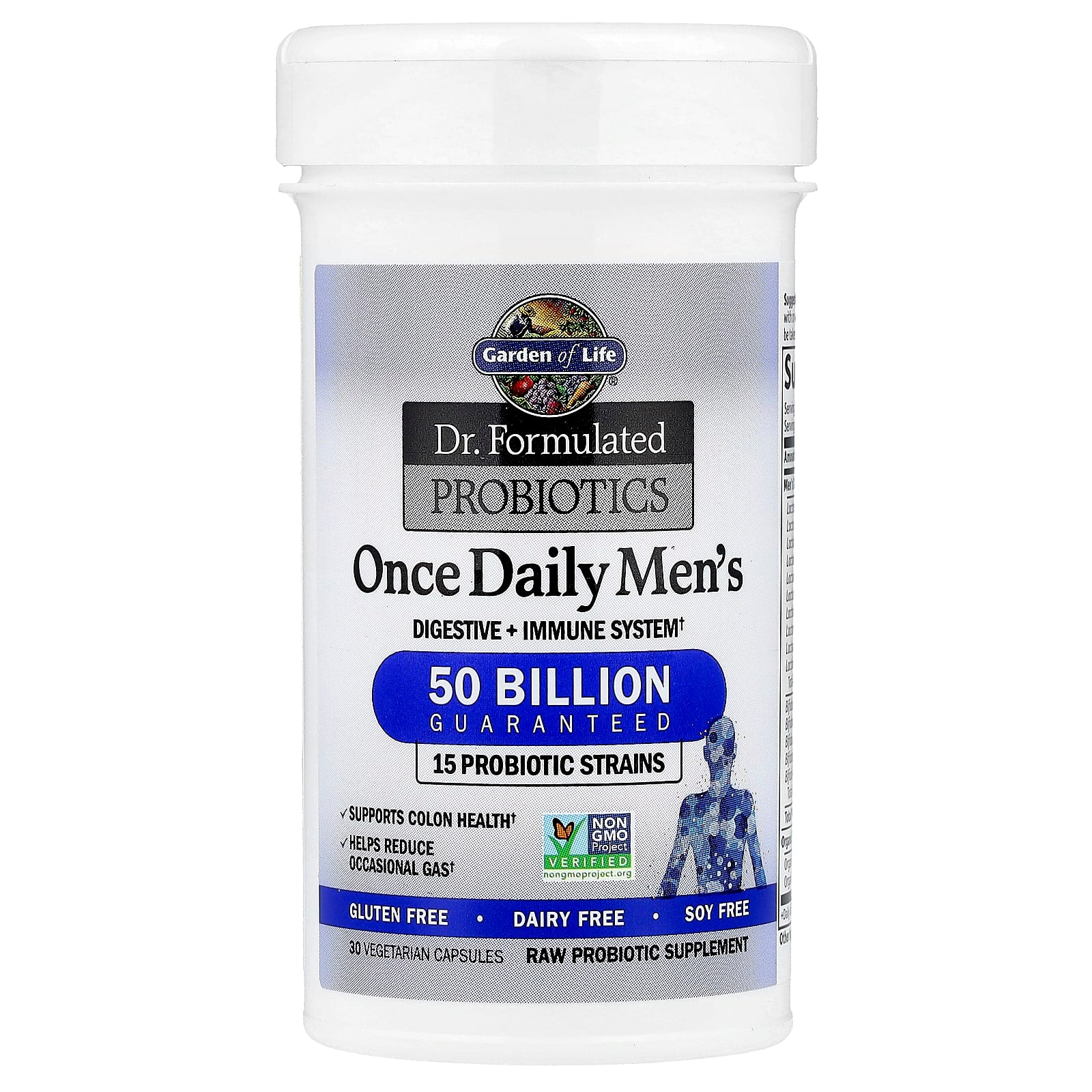 Probióticos Formulados pelo Dr. Uma Vez por Dia para Homens - 30 cápsulas vegetais, Garden of Life