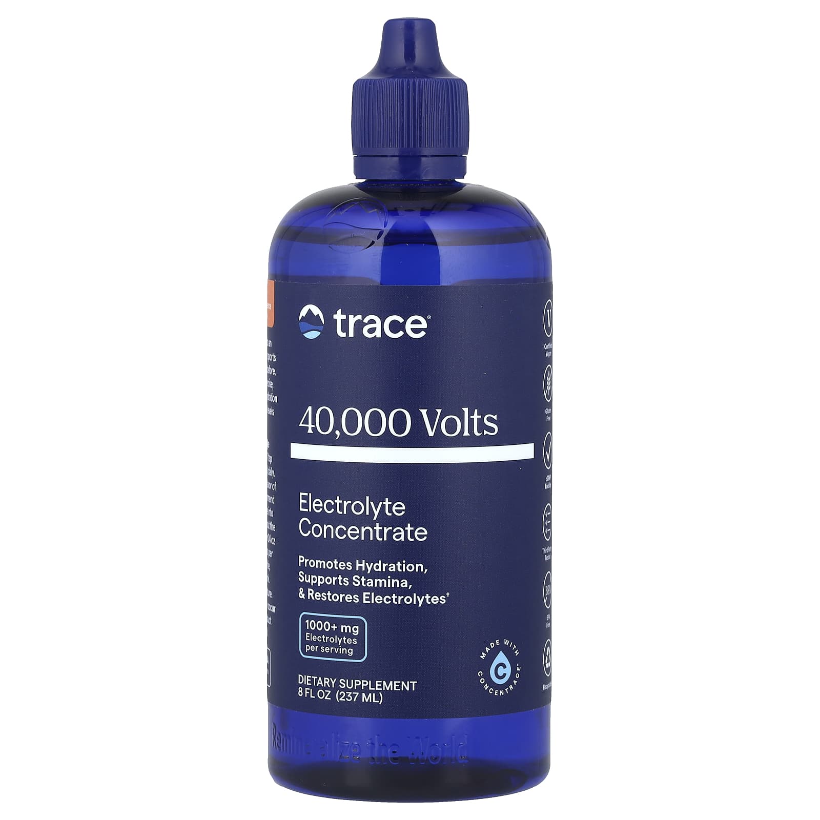40,000 Volts, Concentrado de Eletrólito, 8 fl oz (237 ml), Trace Mineral Research