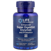Enzimas Super Digestivas e Probióticos Aprimorados, 60 Cápsulas, Life Extension