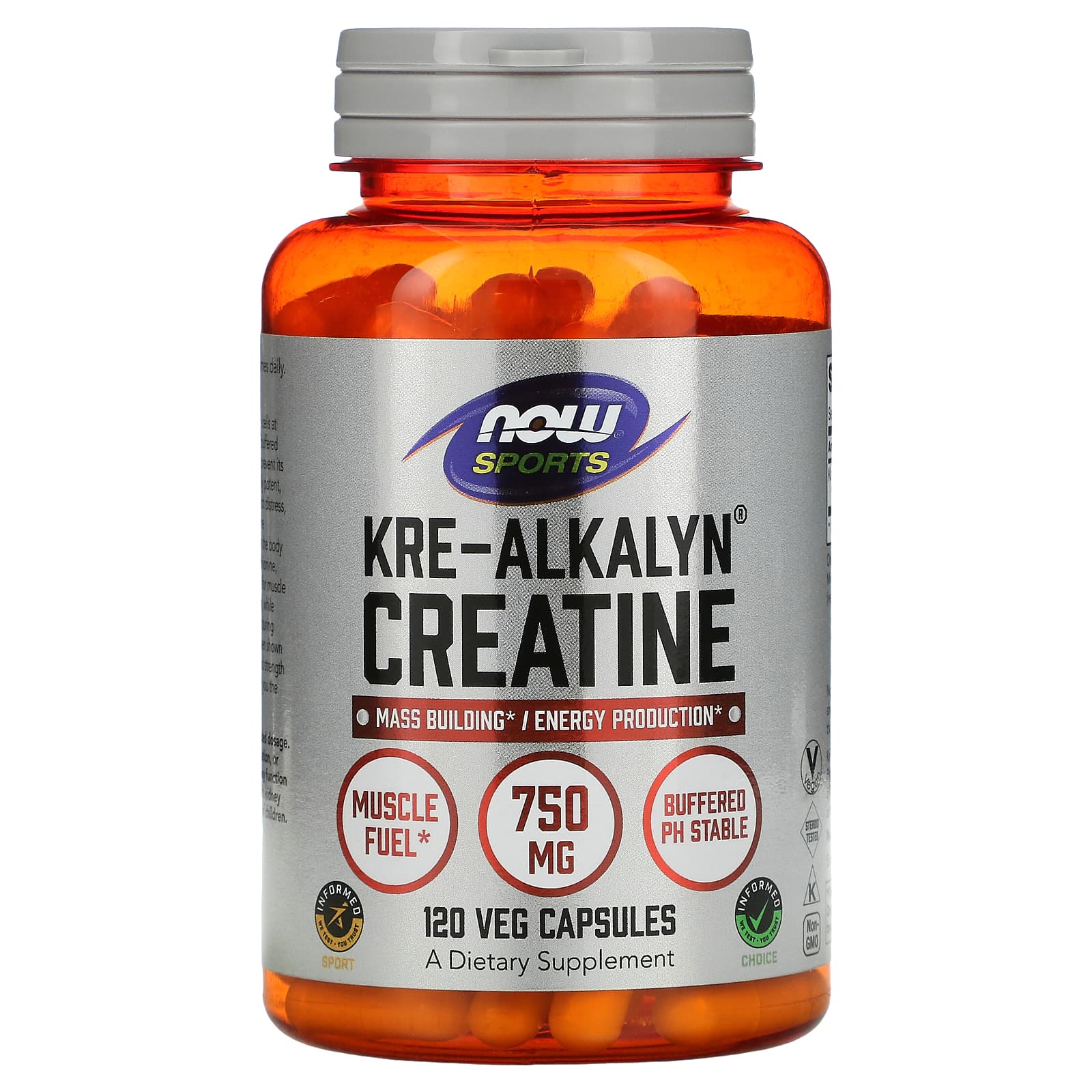 Creatina Kre-Alkalyn, 120 vcaps, Now Foods