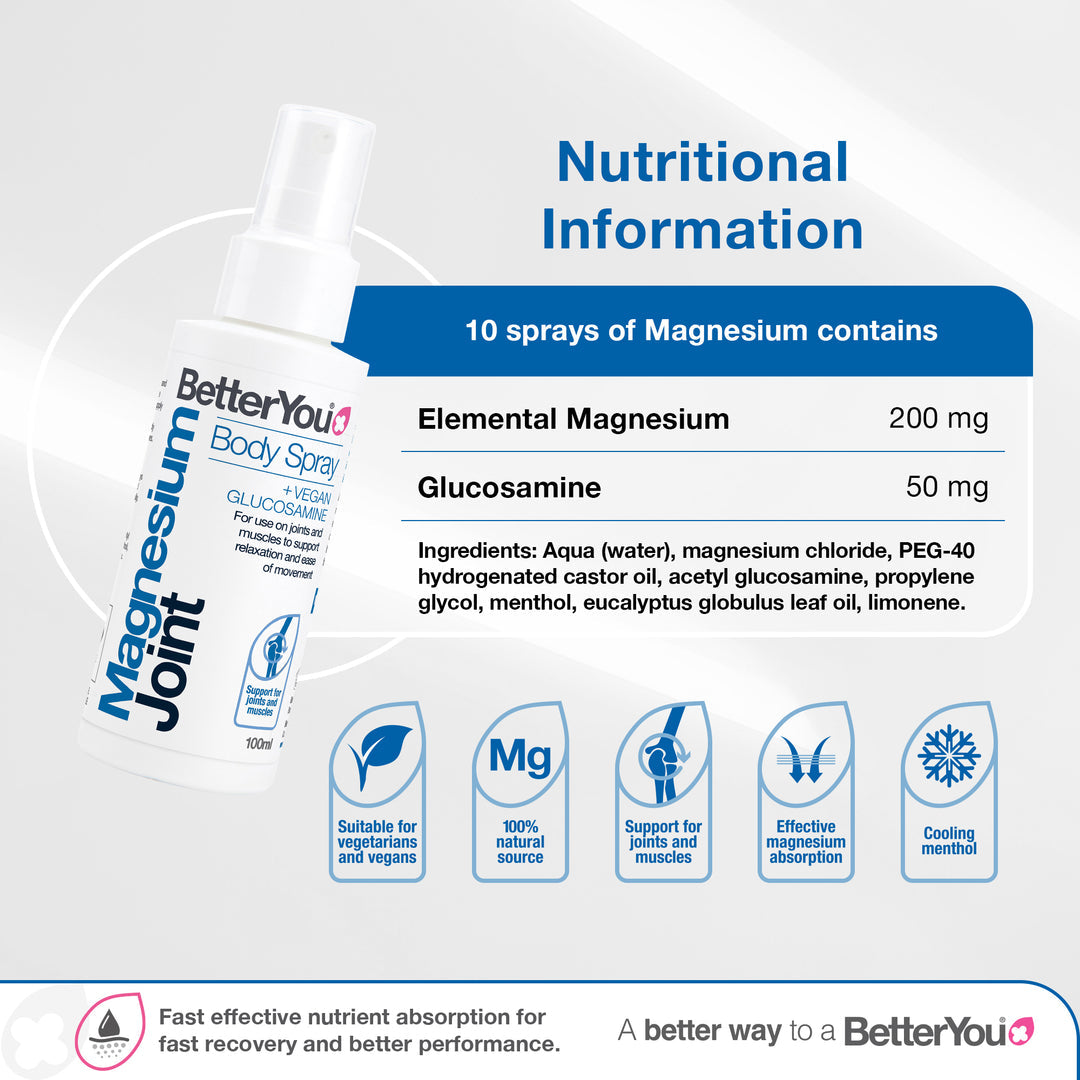Spray de óleo de magnésio para articulações - 100 ml., BetterYou