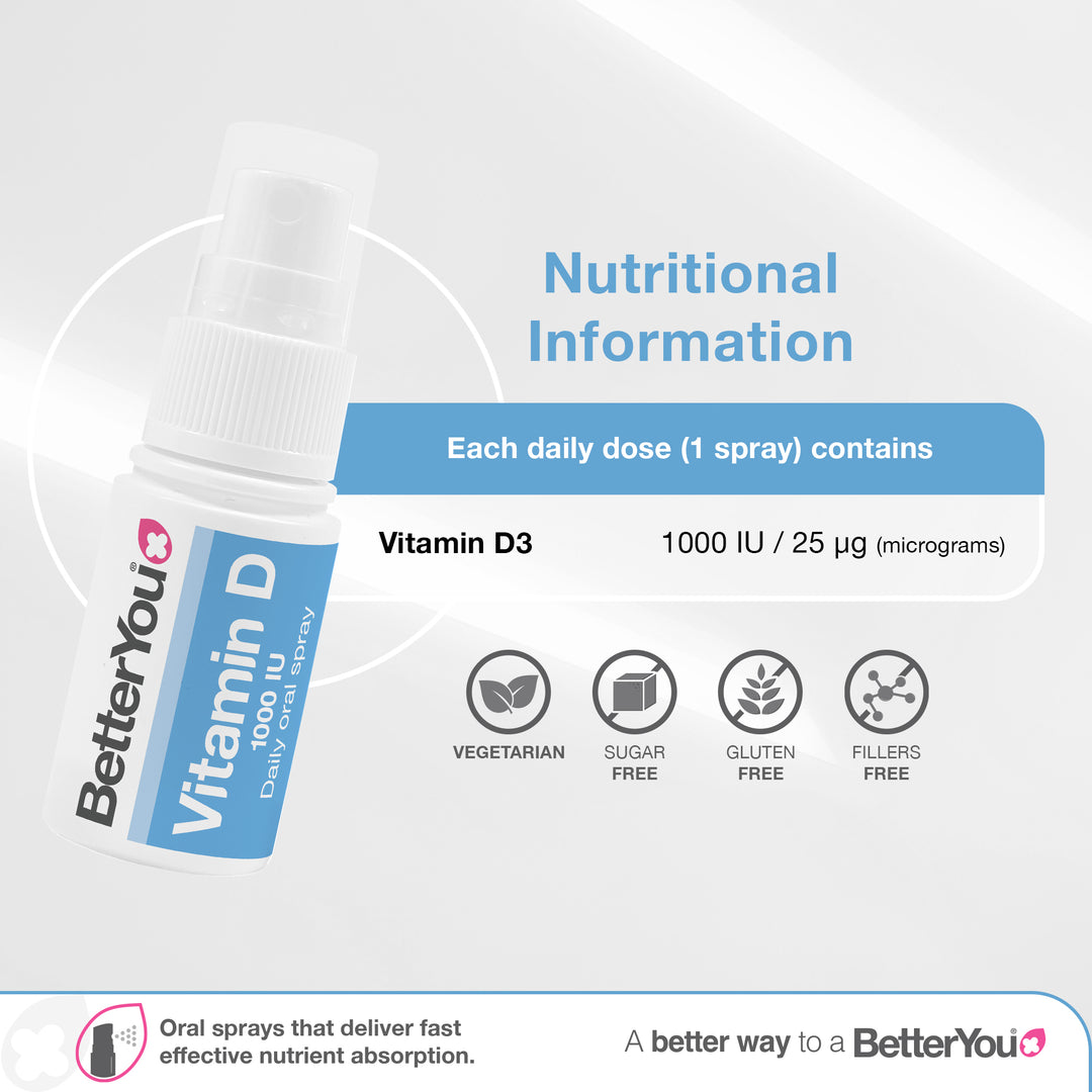 Spray oral diário de vitamina D D1000 - 15 ml., BetterYou