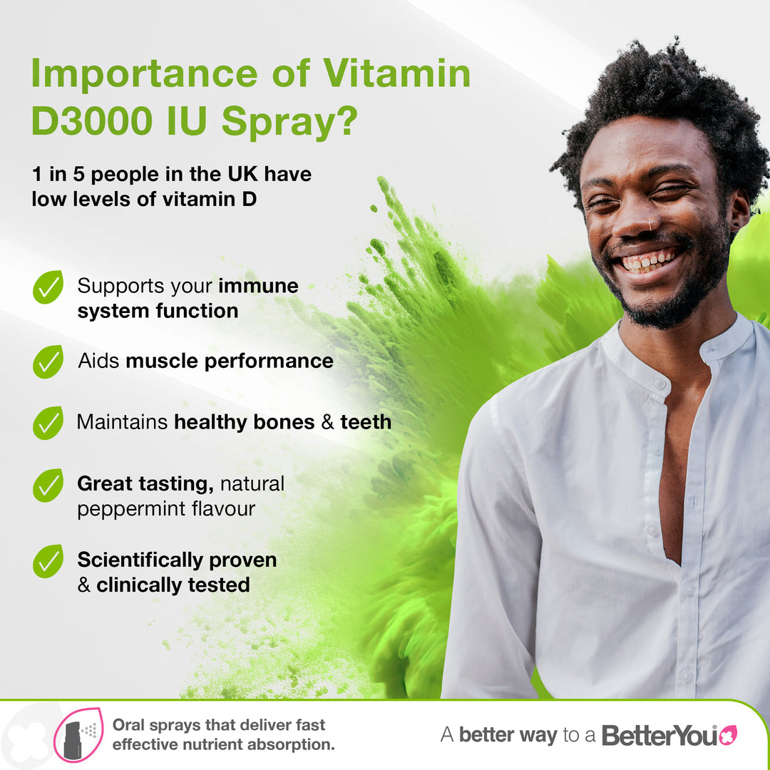 D3000, Spray Oral Diário de Vitamina D - 15 ml., BetterYou