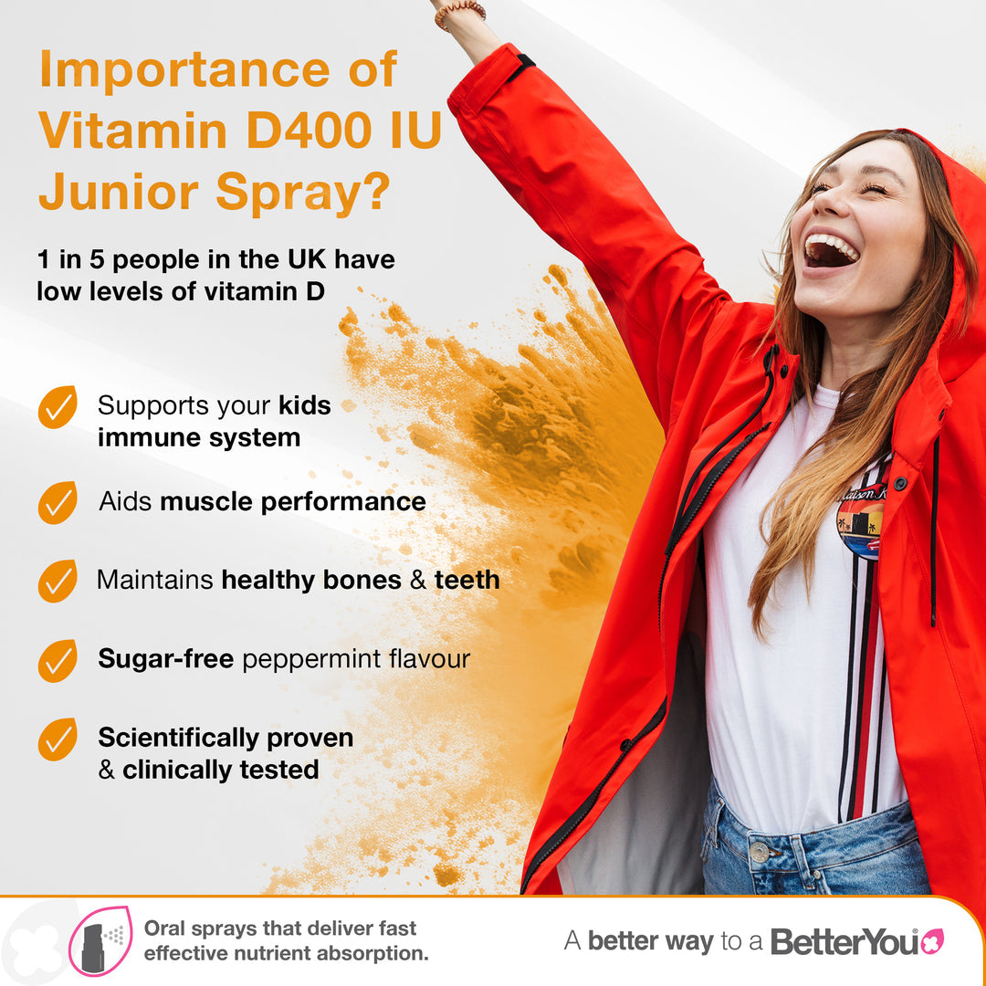 DLux Junior Spray Oral Diário de Vitamina D - 15 ml., BetterYou