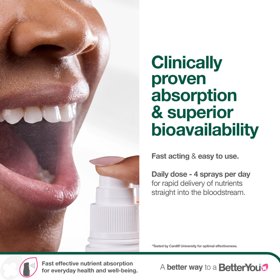 Spray oral diário de ferro 10 (10 mg), romã - 25 ml., BetterYou