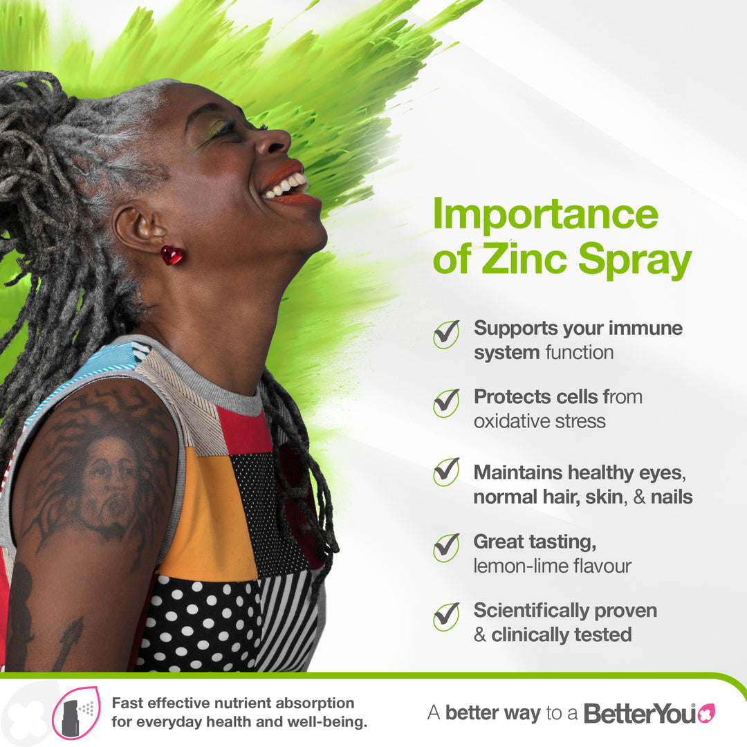 Spray oral diário de zinco, limão e lima naturais - 50 ml., BetterYou