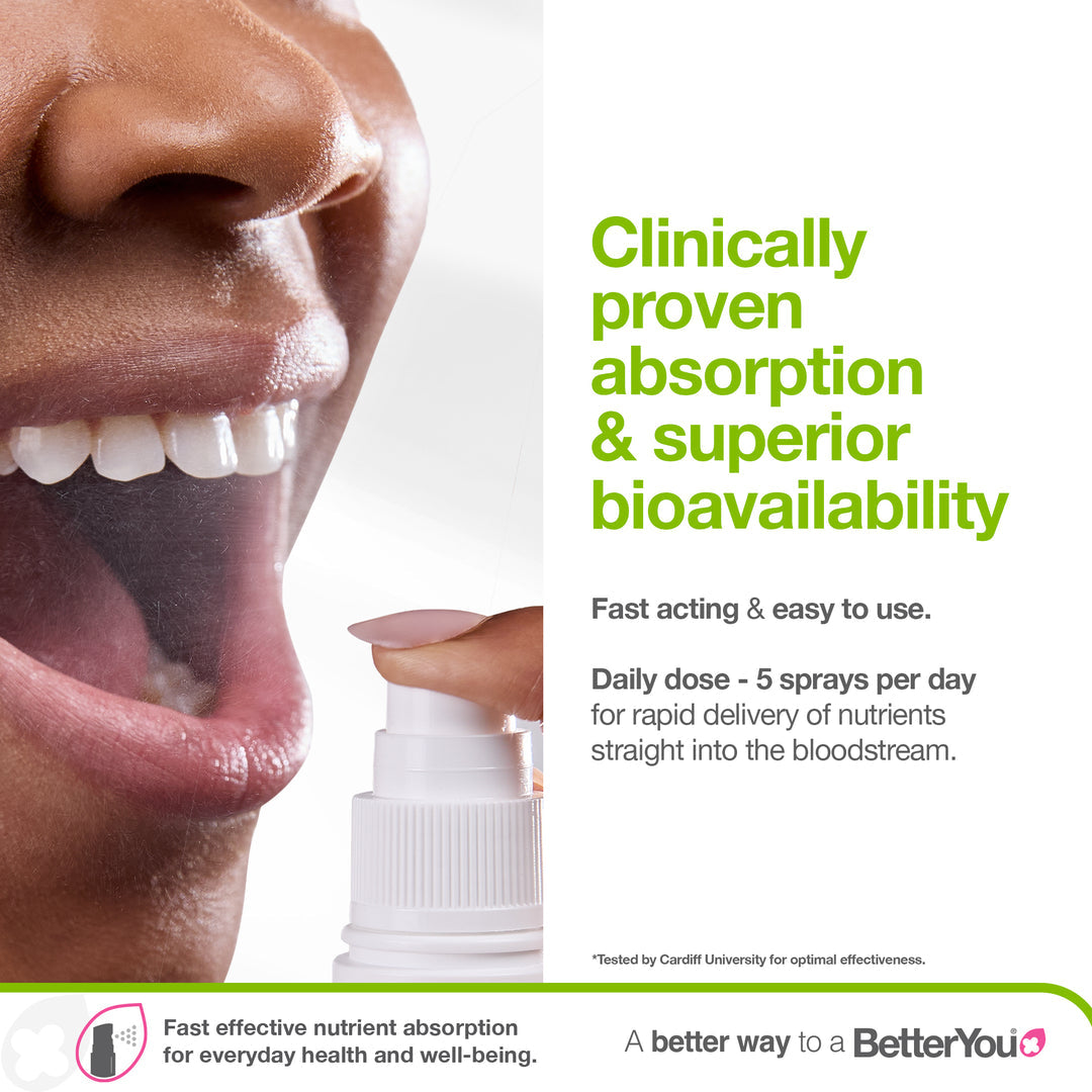 Spray oral diário de zinco, limão e lima naturais - 50 ml., BetterYou