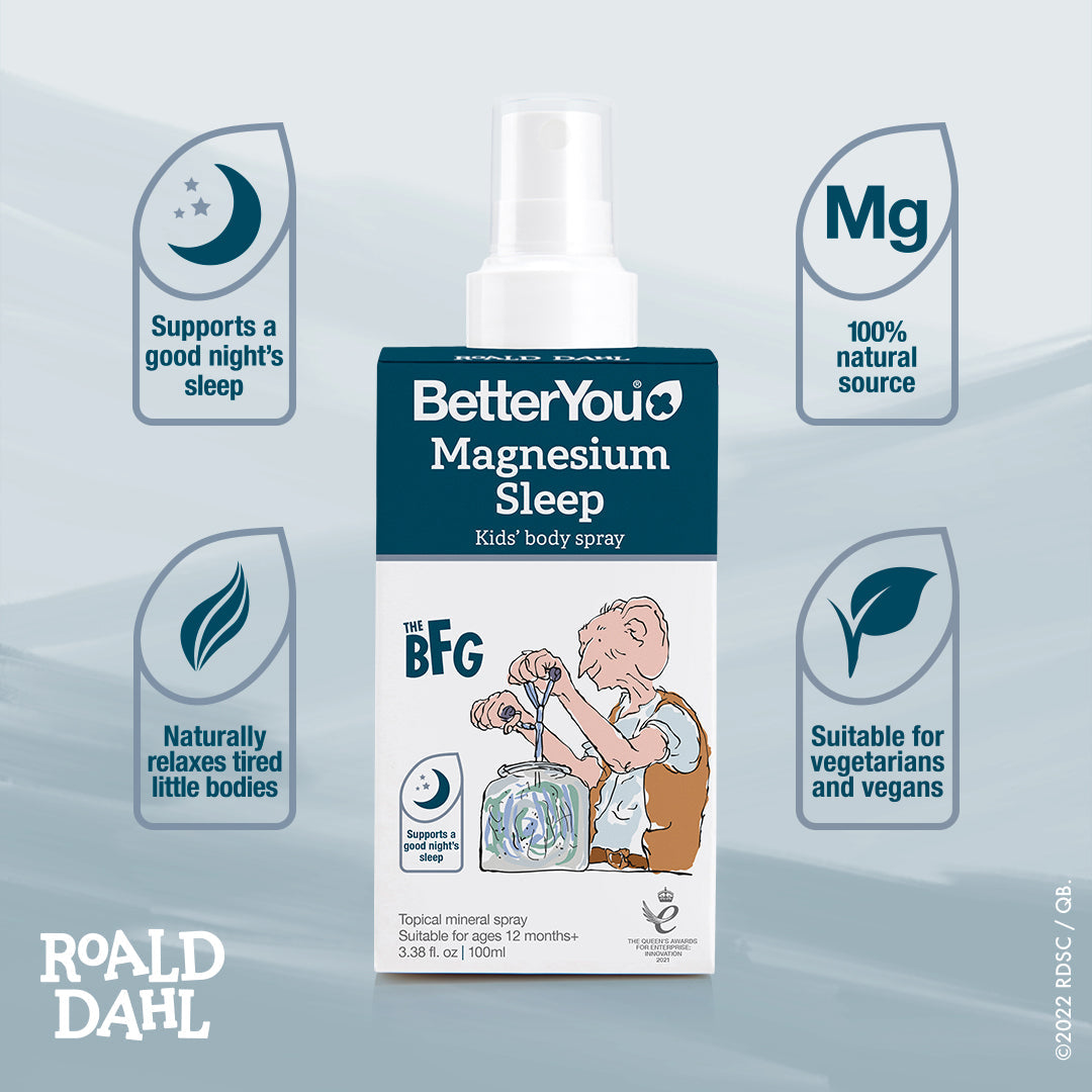 Spray corporal infantil Magnesium Sleep - 100 ml., BetterYou