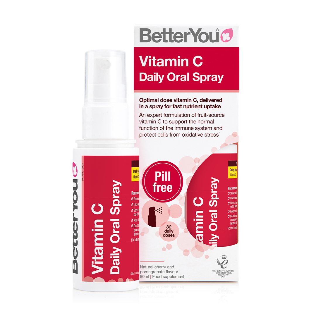 Spray oral diário de vitamina C, cereja natural e romã - 50 ml., BetterYou