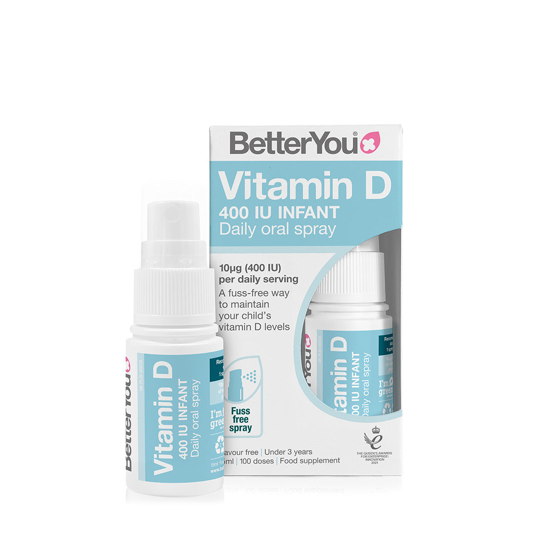 DLux Spray oral diário de vitamina D para bebês - 15 ml., BetterYou