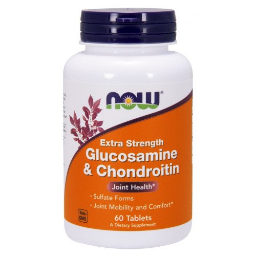 Glucosamina e Condroitina Extra Forte, 60 comprimidos, Now Foods