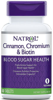 Canela, Cromo e Biotina - 60 comprimidos - Natrol