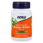 Ginkgo Biloba Dupla Força - 120mg, 50 vcaps, Now Foods