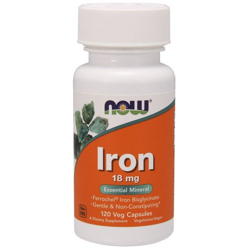 Ferro, 18mg, 120 vcaps, Now Foods