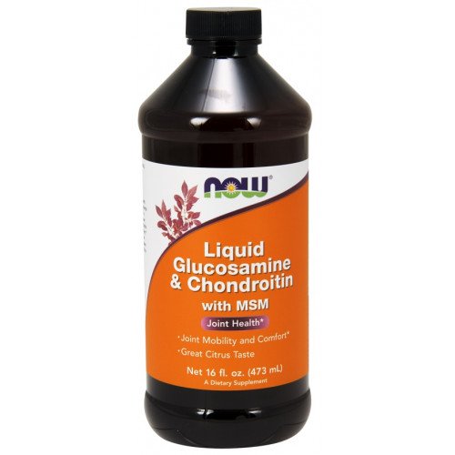Glucosamina e Condroitina com MSM Líquido, 473ml., Now Foods
