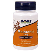 Melatonina Mastigável - 3mg, 90 lozenges, Now Foods