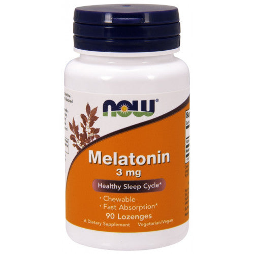 Melatonina Mastigável - 3mg, 90 lozenges, Now Foods