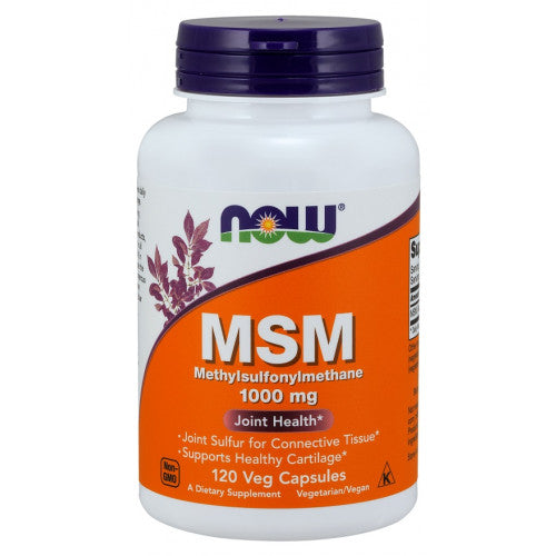 MSM Metilsulfonilmetano - 1000mg, 120 vcaps, Now Foods