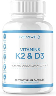 Vitaminas K2 + D3 - 60 cápsulas vegetais - Revive