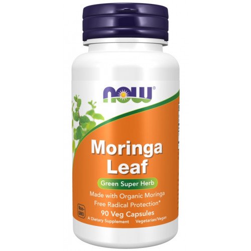 Folha de Moringa, 90 vcaps, Now Foods