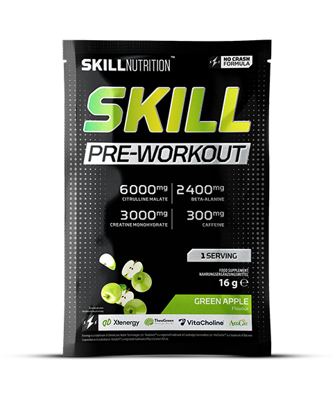 Skill Pre-Workout, Green Apple  - 16 grams (1 serving) - Skill Nutrition