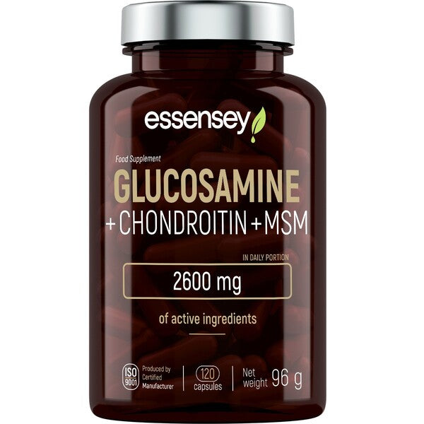 Glucosamina + Condroitina + MSM - 120 cápsulas - Essensey