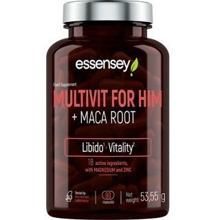 Multivit para Ele + Raiz de Maca - 90 cápsulas - Essensey