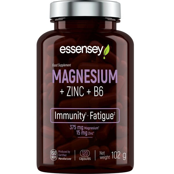 Magnésio + Zinco + B6 - 120 cápsulas - Essensey