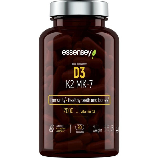 D3 K2 MK-7 - 90 cápsulas - Essensey