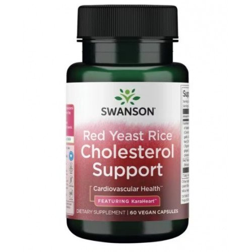 Suporte para colesterol com arroz vermelho fermentado