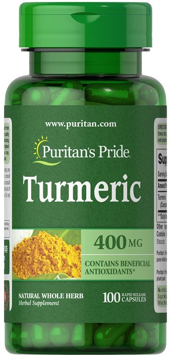 Cúrcuma, 400mg - 100 cápsulas - Puritan's Pride